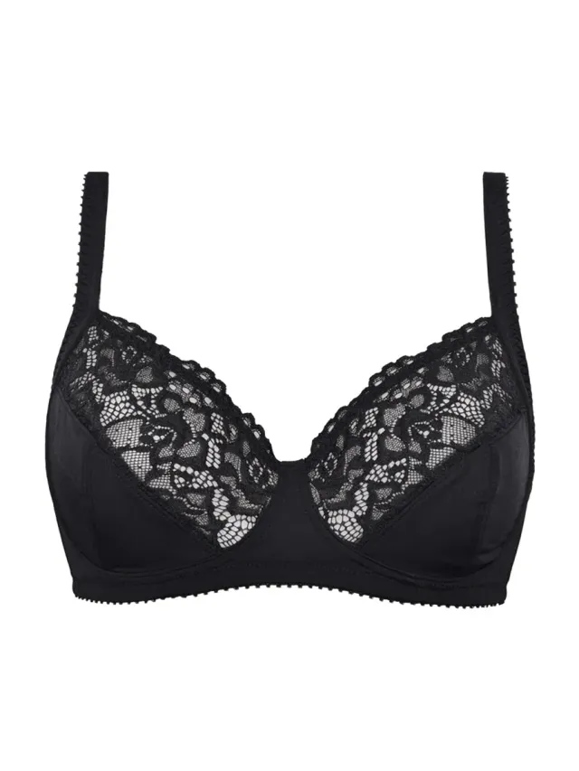 SièLei 940 reggiseno nero senza ferretto cotone