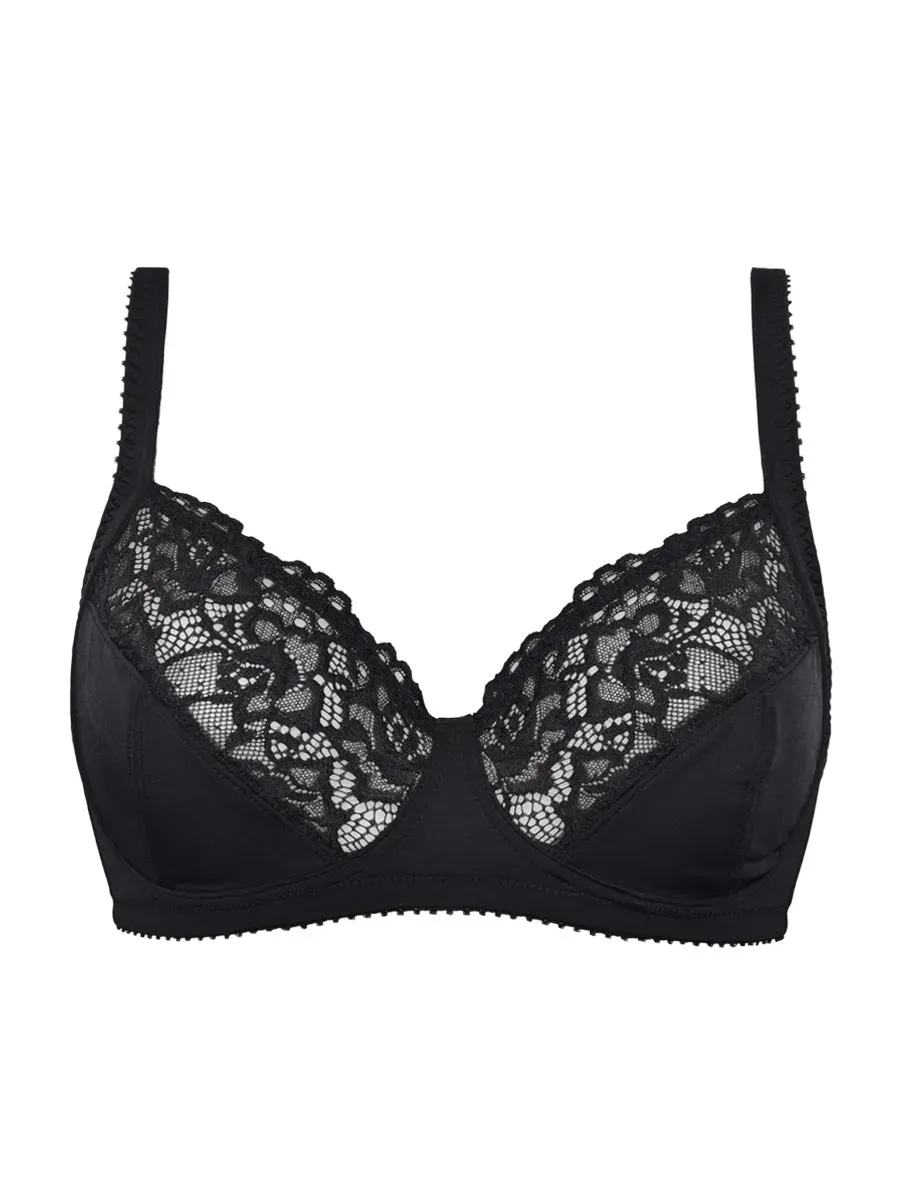SièLei 940 reggiseno nero senza ferretto cotone