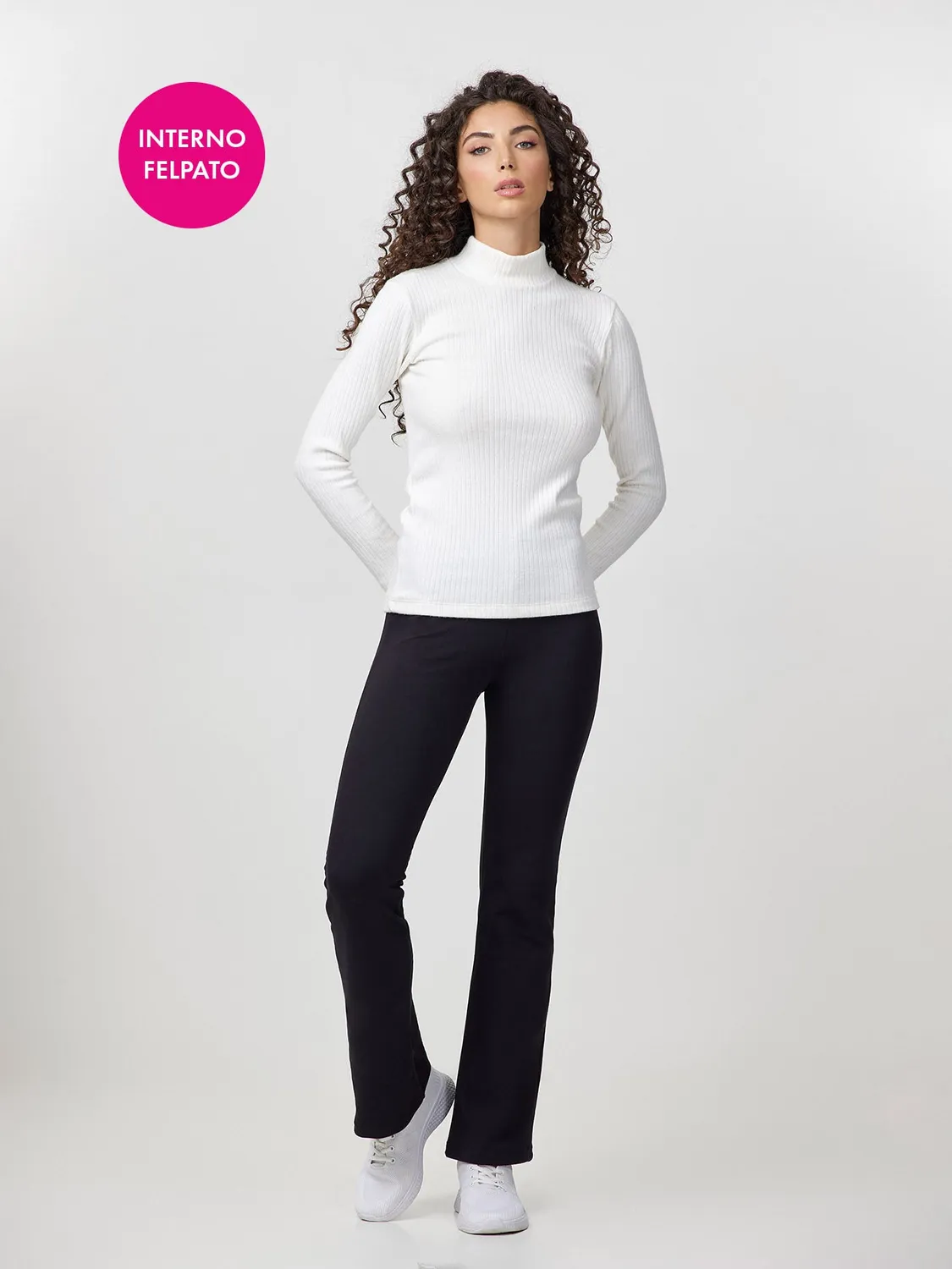 Jadea Basic leggings svasato cotone felpato invernale