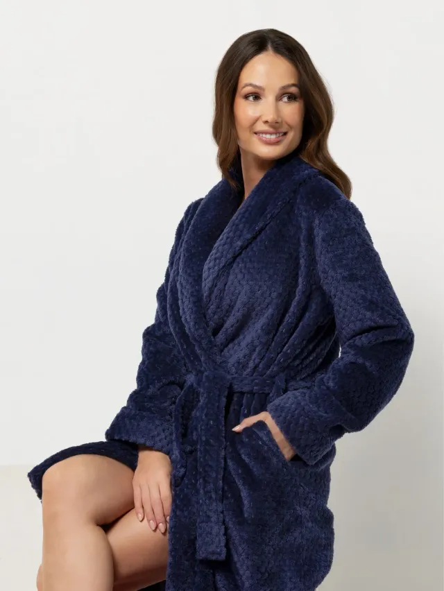 Si'èLei Ramelie Soft RS72 vestaglia blu coral scialle