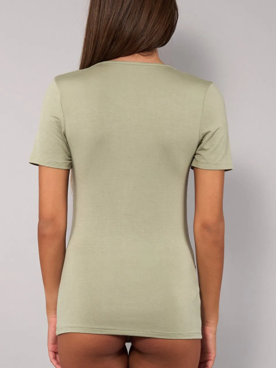 Si'èLei Today 6008 maglia verde scollo a V modal