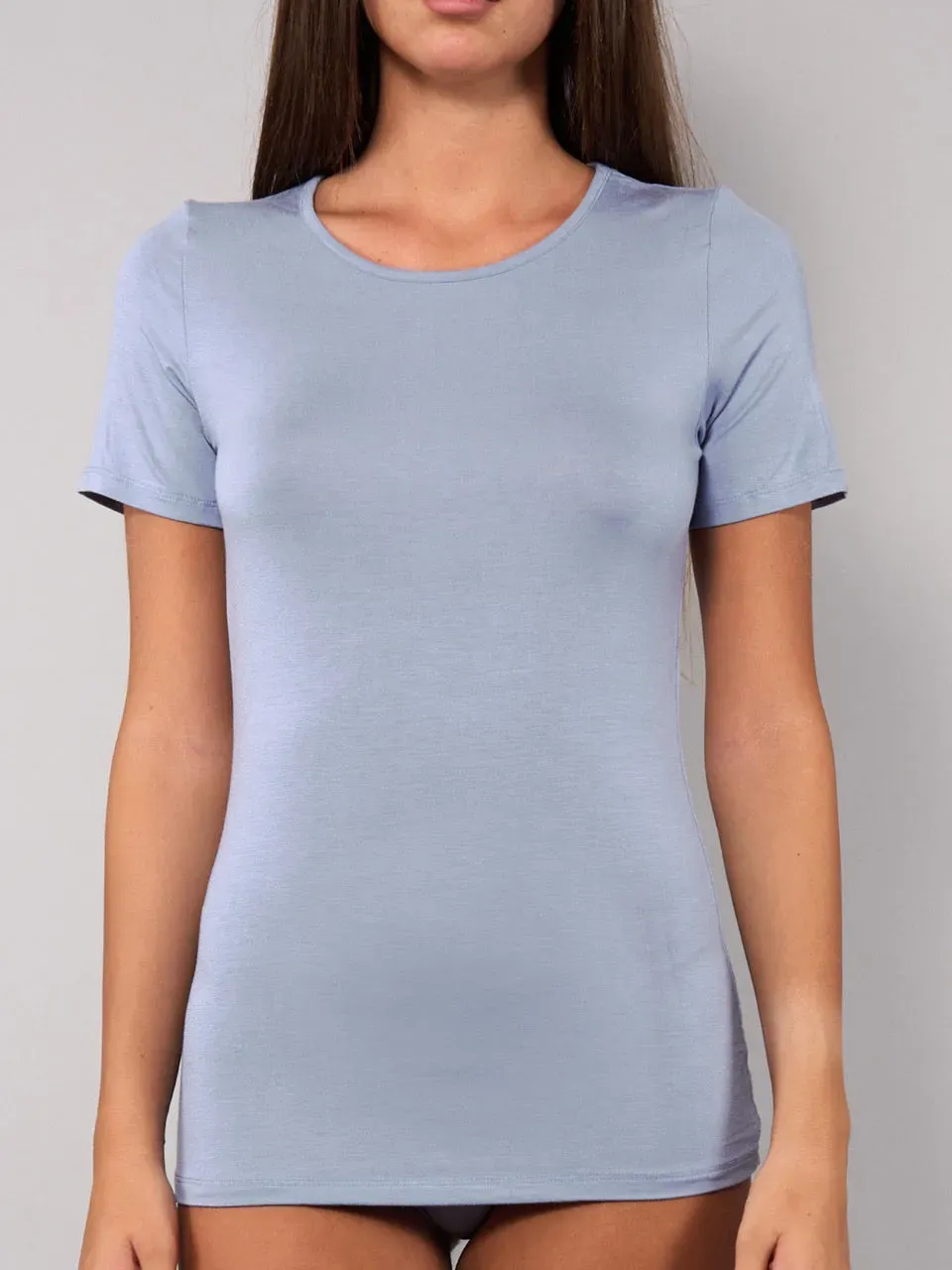 Si'èLei Today 6010 Maglia Manica Corta Denim in Modal