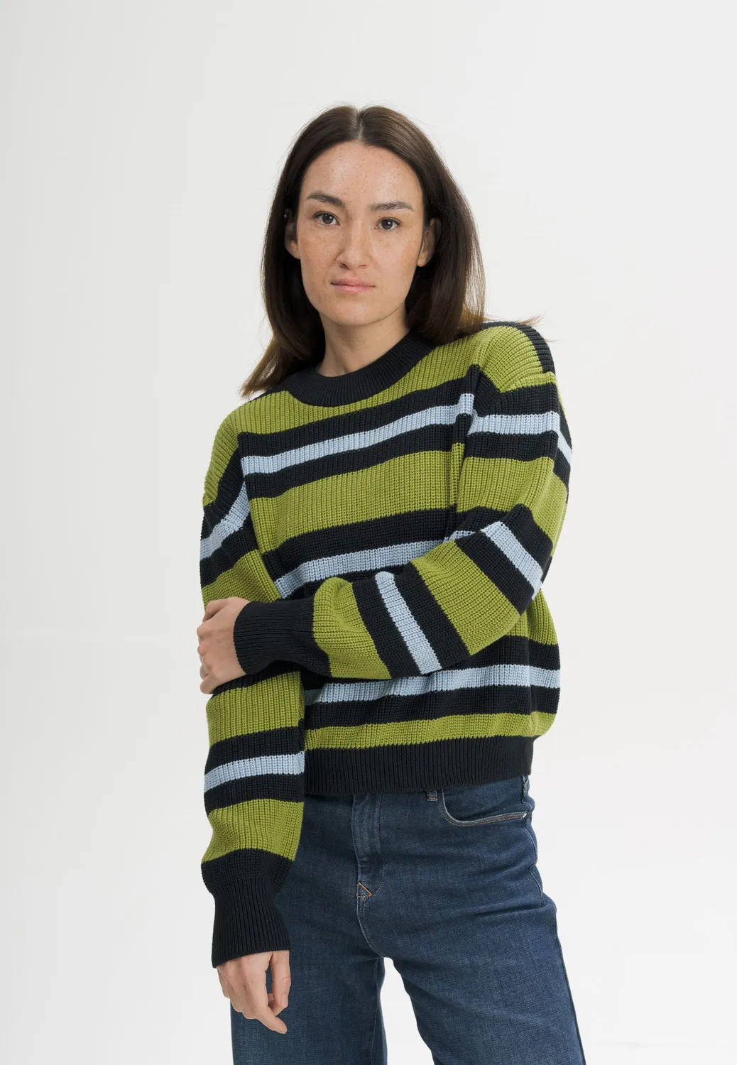 Casagin Cotone Organico Girocollo maglione Crema caldo