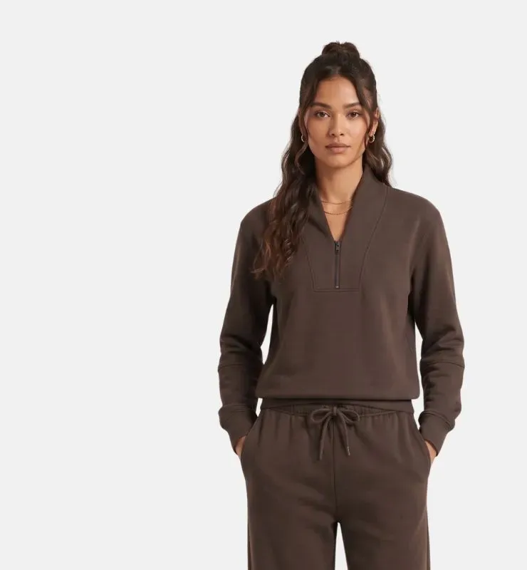 Casagin Felpa Lounge half zip felpa collo alto cotone bio