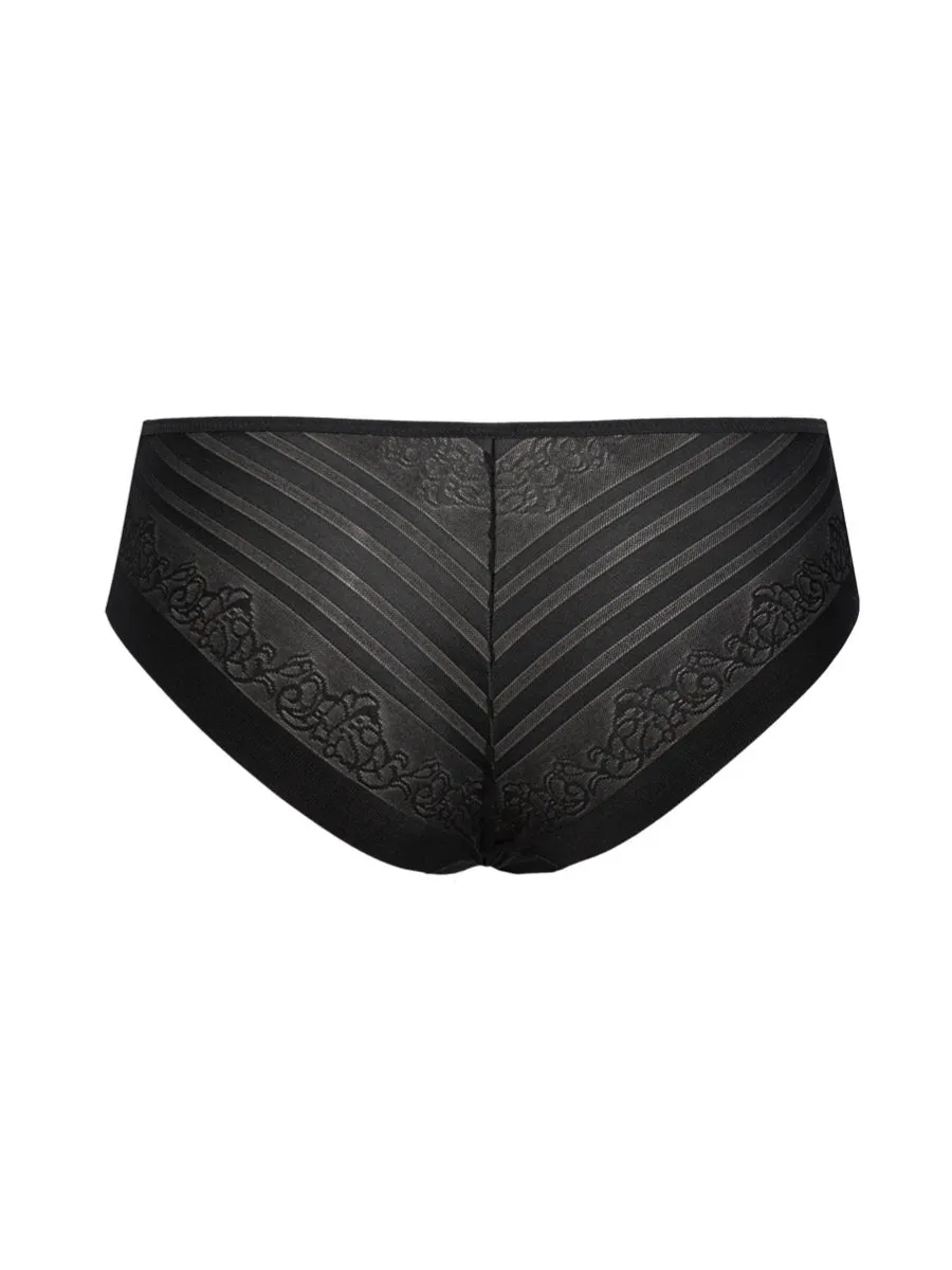 Si'èLei Flower 2505 slip nero microfibra invisibile