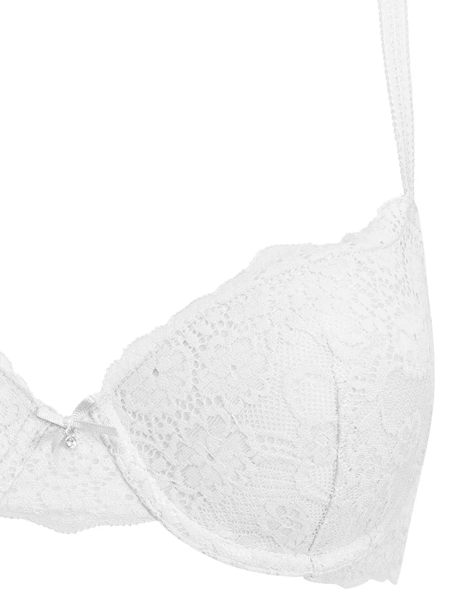 Si'èLei 2684 reggiseno imbottito bianco pizzo