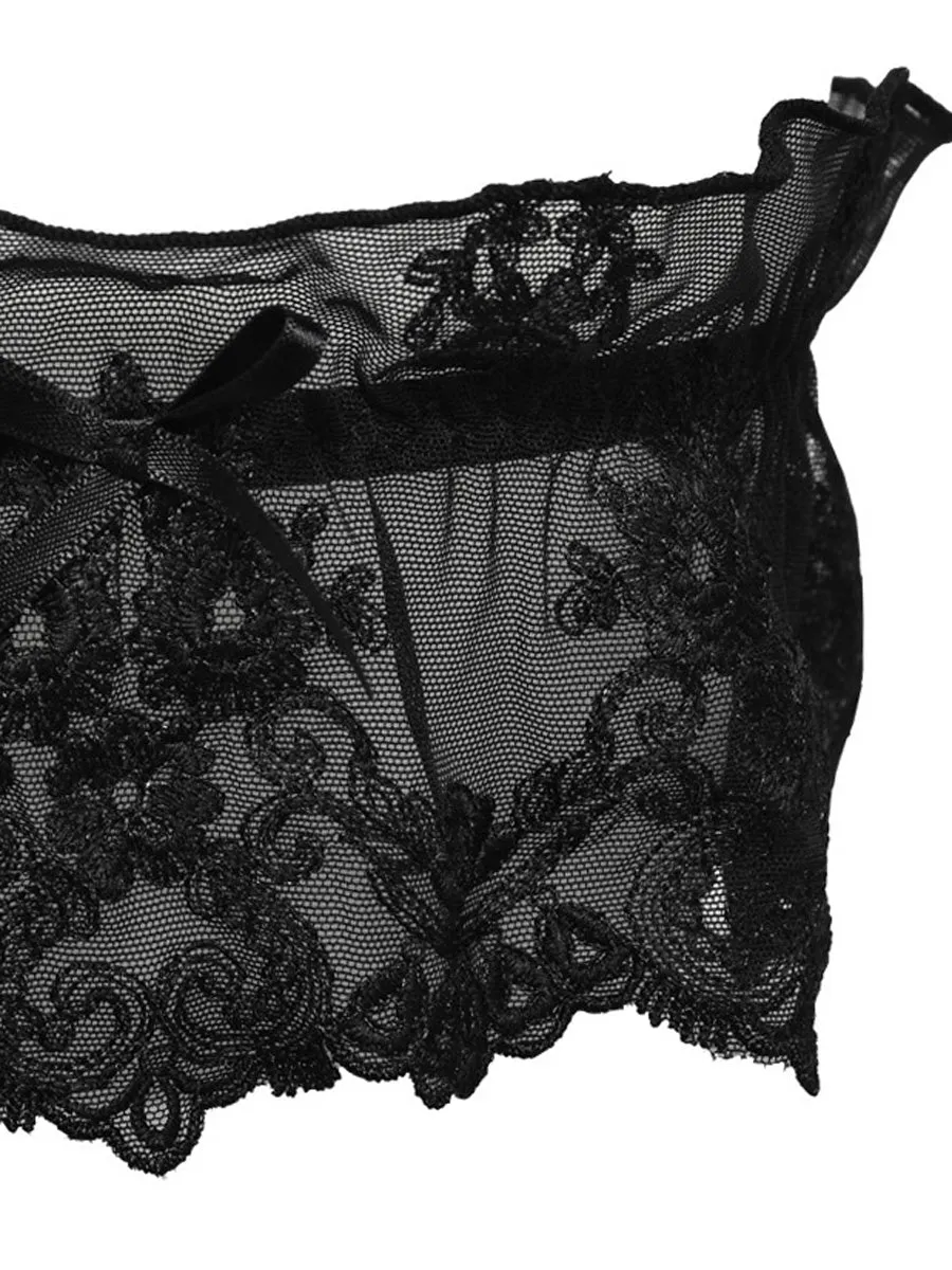 SièLei Glam 1950 giarrettiera sposa nero taglia unica tulle