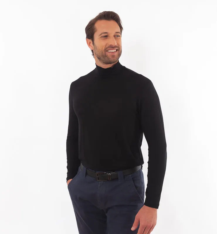 Casagin Dolcevita Tencel cashmere maglia uomo collo alto