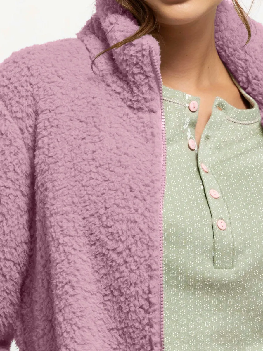 Si'èLei Teddy Soft TS84 Giacca Malva in Orsetto