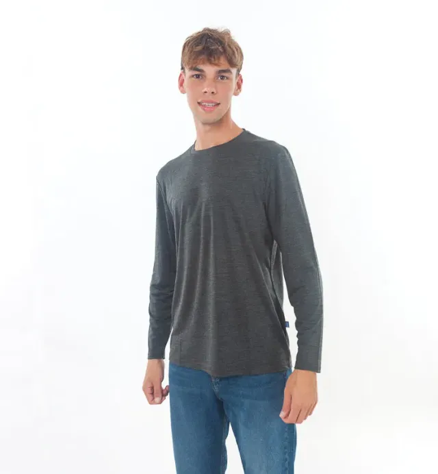 Casagin maglia uomo blu lana merino e seta