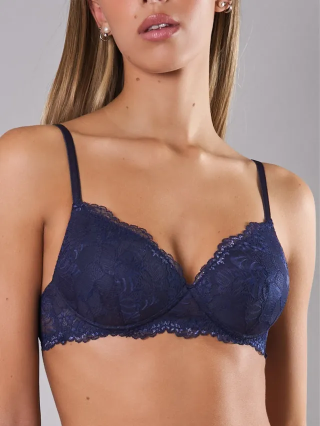 Si'èLei Only Lace 8036 reggiseno pizzo blu senza ferretto