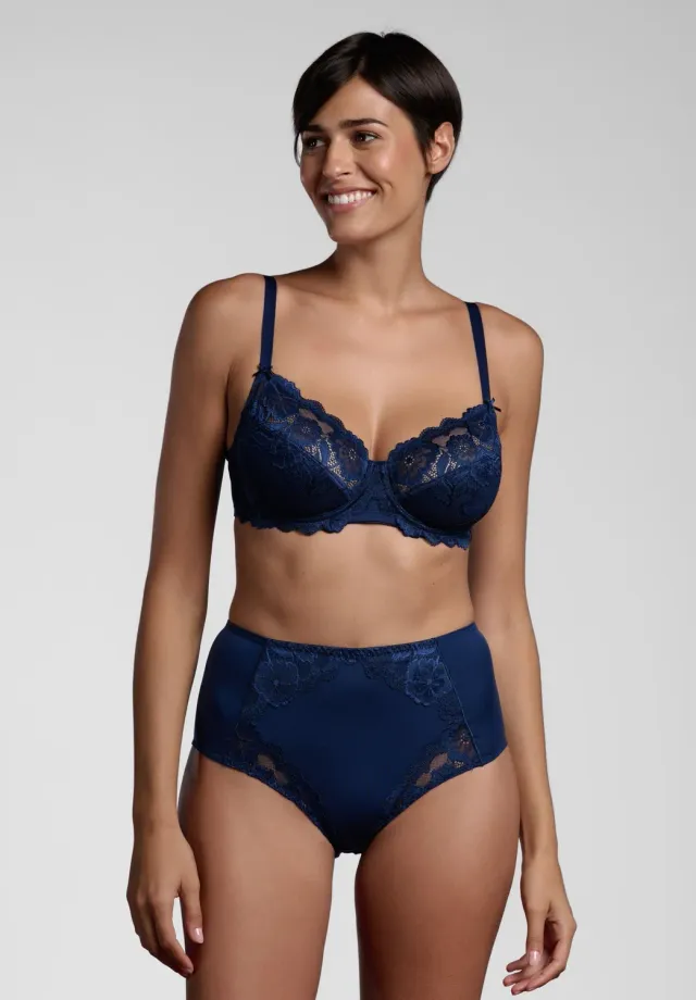 Lepel Belseno Pizzo 256 slip vita alta blu contenitivo