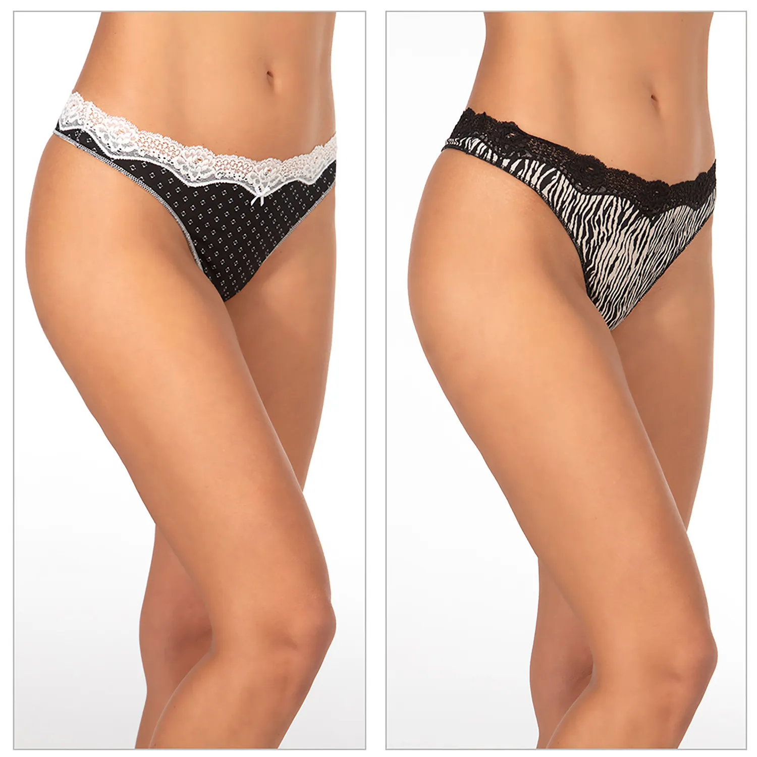 Janira Sauvage P2 Tanga Coq perizoma 2 pezzi pizzo