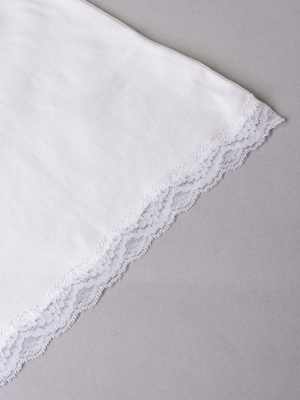 Si’èLei Natural Cotton 1432 canotta bianca cotone bio pizzo
