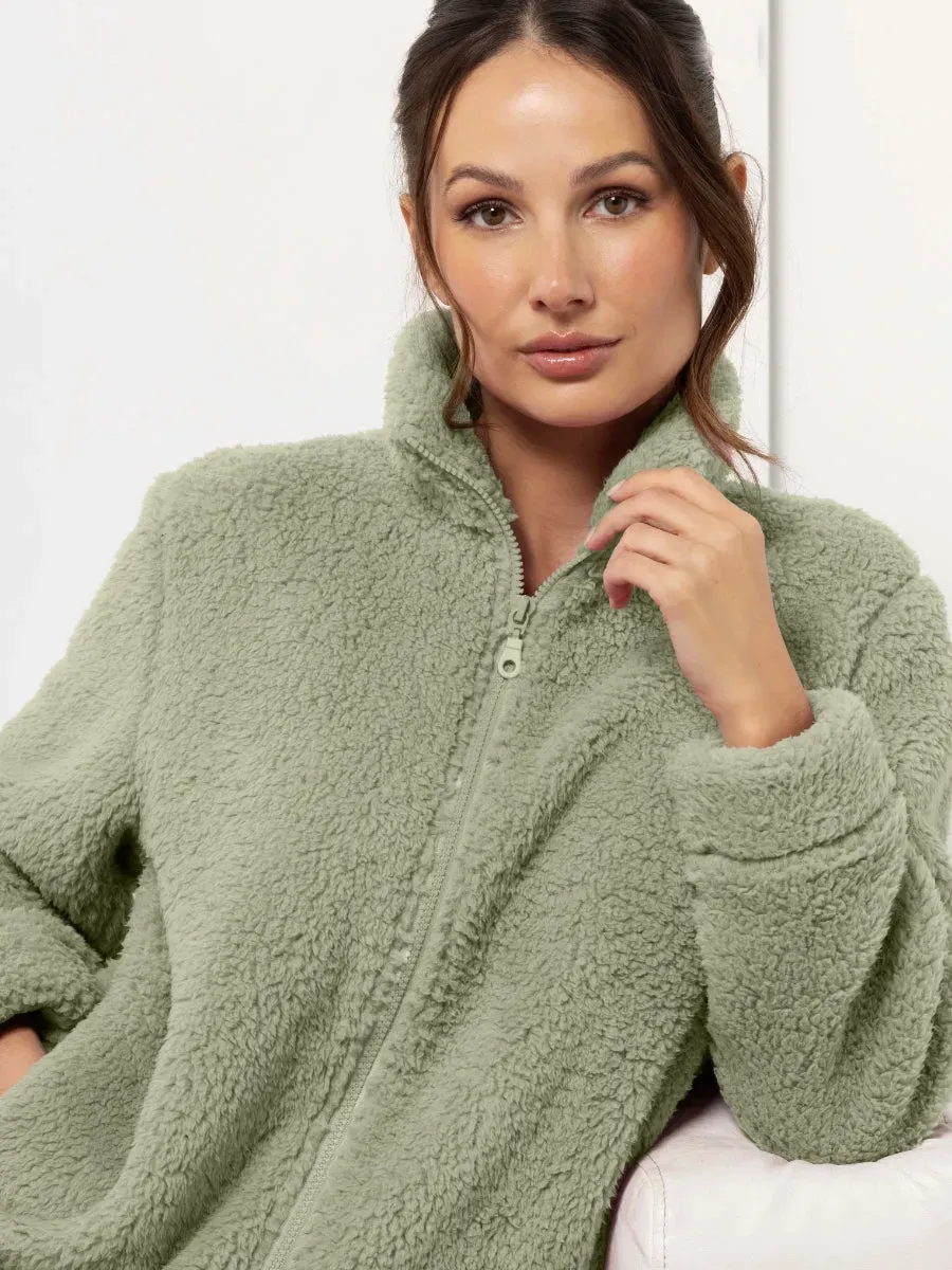 Si'èLei TS80 giacca orsetto salvia con zip