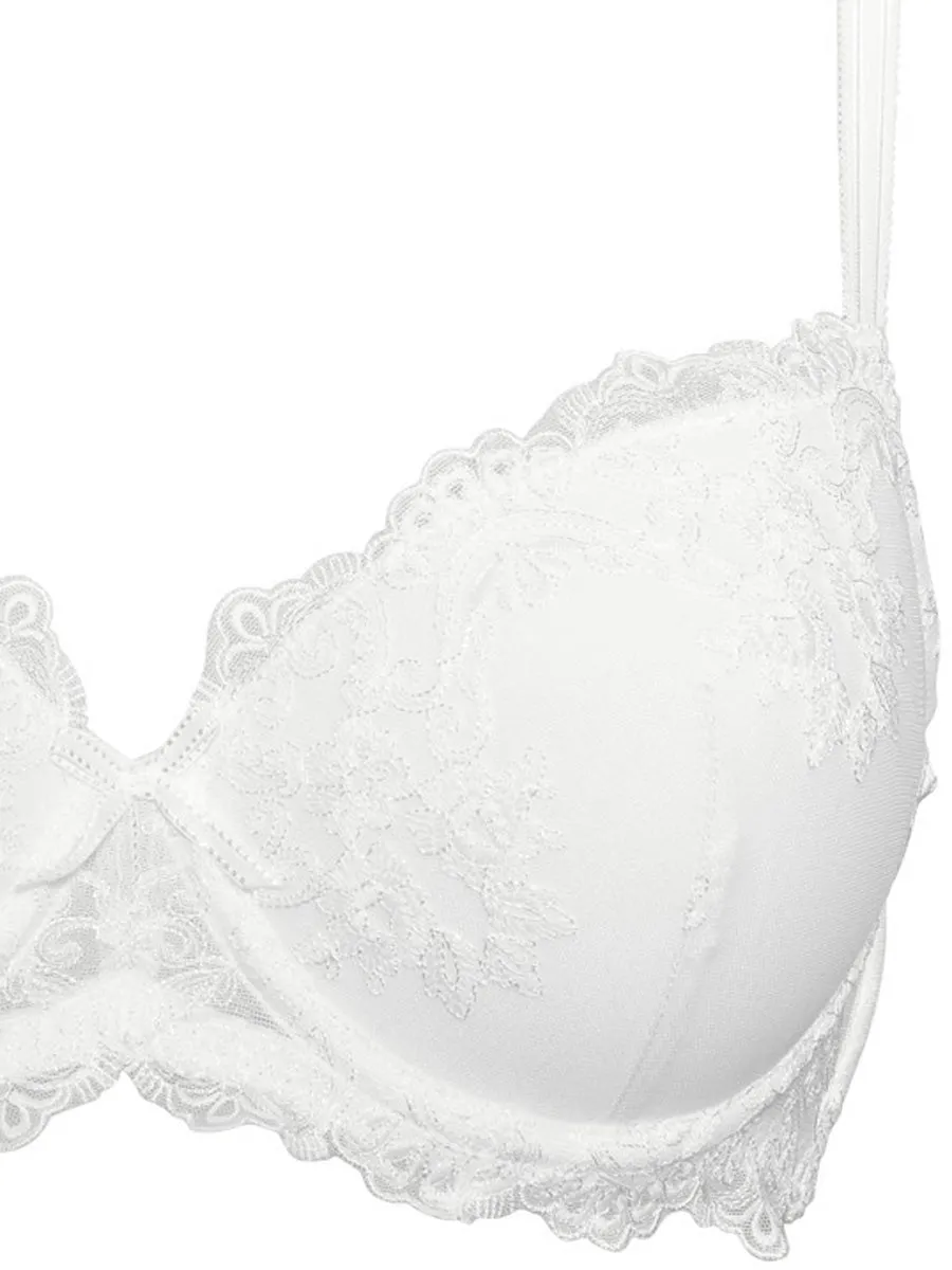 Si'èLei Glam 1942 reggiseno imbottito bianco latte tulle ricamato