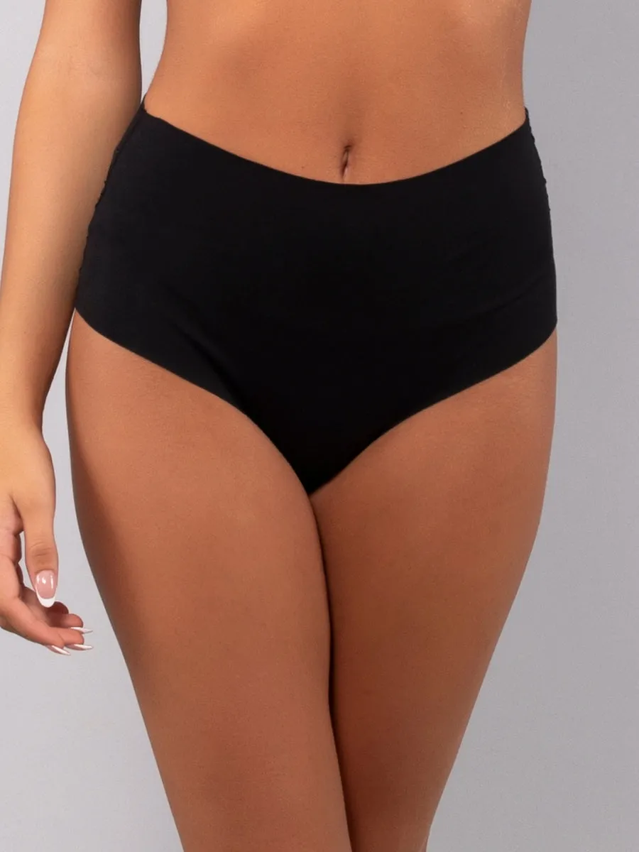 Si’èLei Invisible Cotton 5119 slip alto nero cotone pizzo