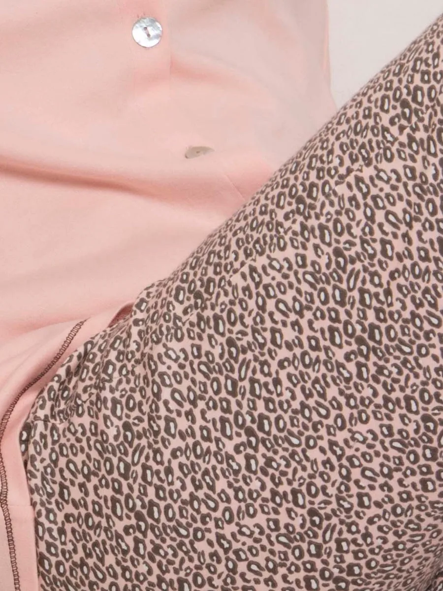 Si'èLei Trixy TR14 pigiama rosa caldo cotone bottoni