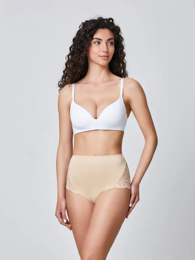 Jadea Basic 07 culotte cotone elasticizzato pizzo nero