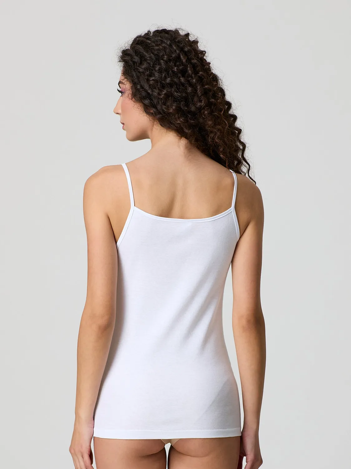 Jadea 9003 top spalline strette bianco 3 pezzi cotone