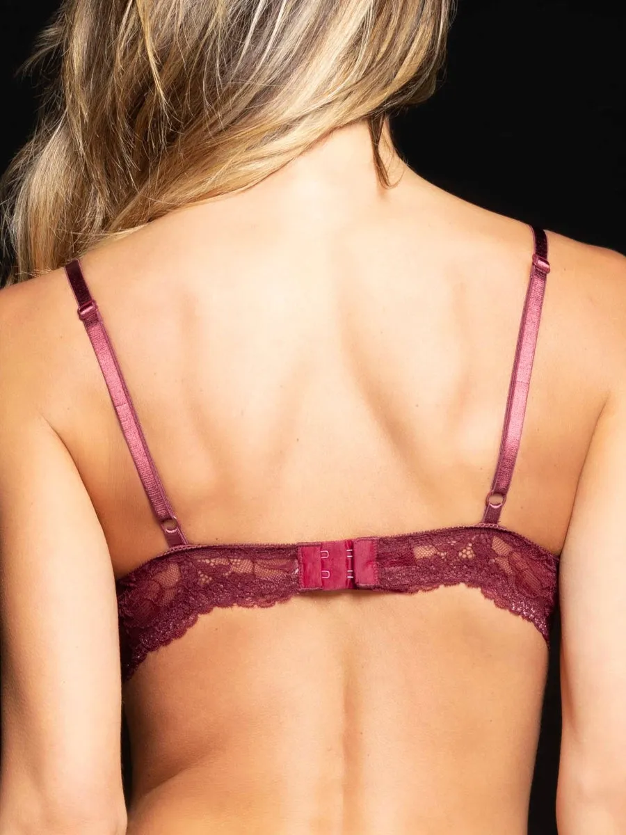 Si'èLei Only Lace 8034 reggiseno push-up pizzo melograno