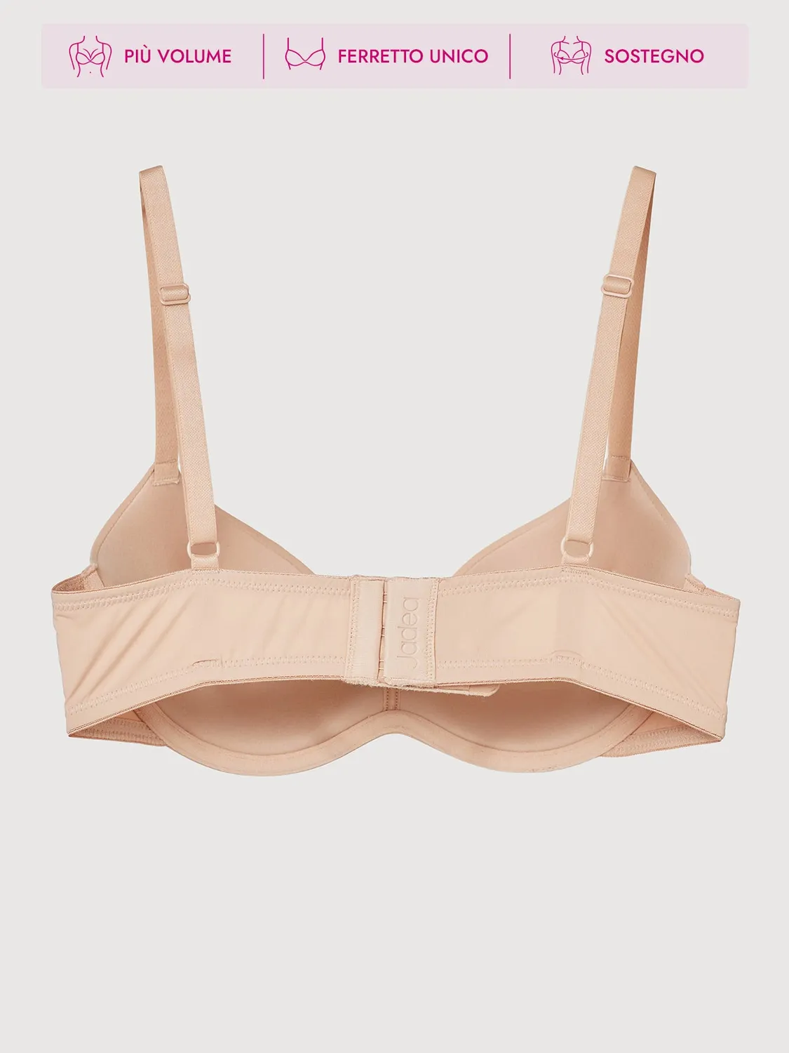 Jadea Desiderio reggiseno balconcino ferretto beige