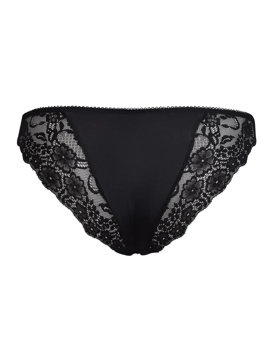 Si'èLei Allure 2685 slip nero in microfibra e pizzo