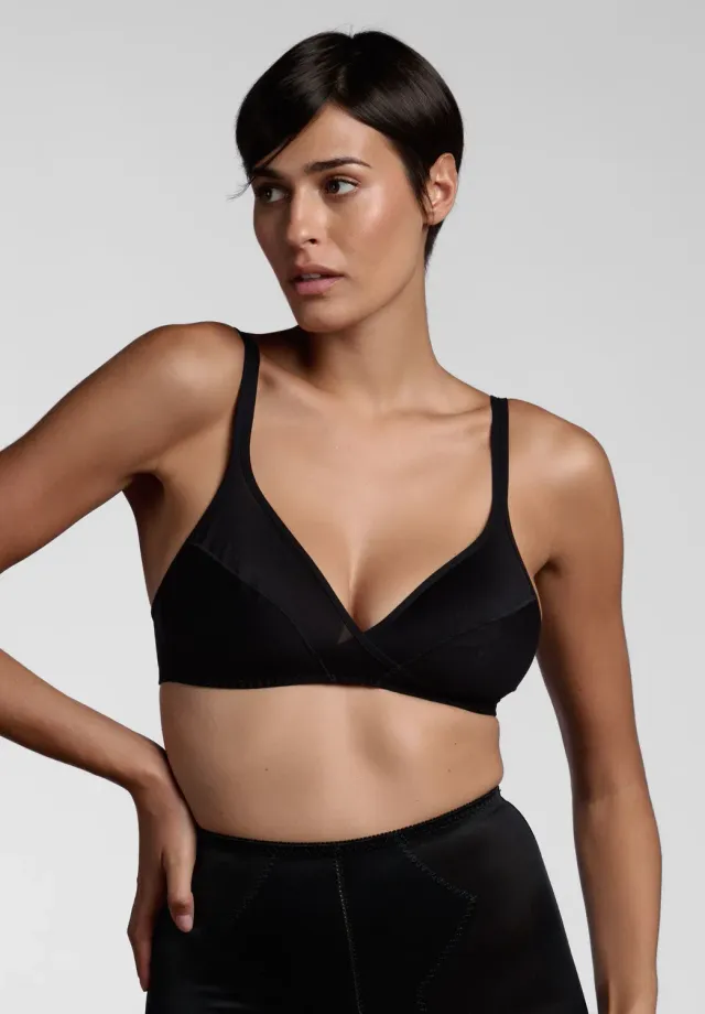 Lepel Classic Elettra reggiseno nero cotone senza ferretto