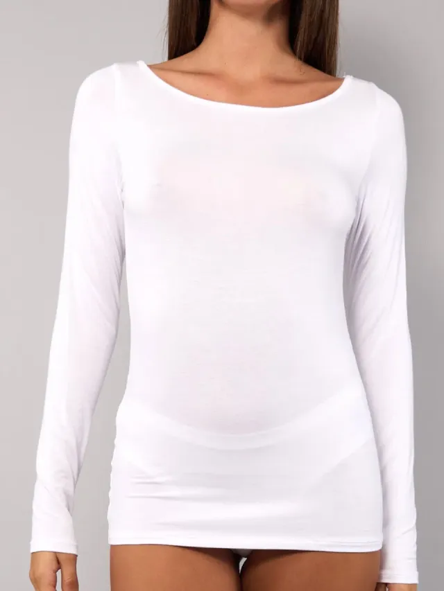 Si'èLei 6014 maglia manica lunga milk modal