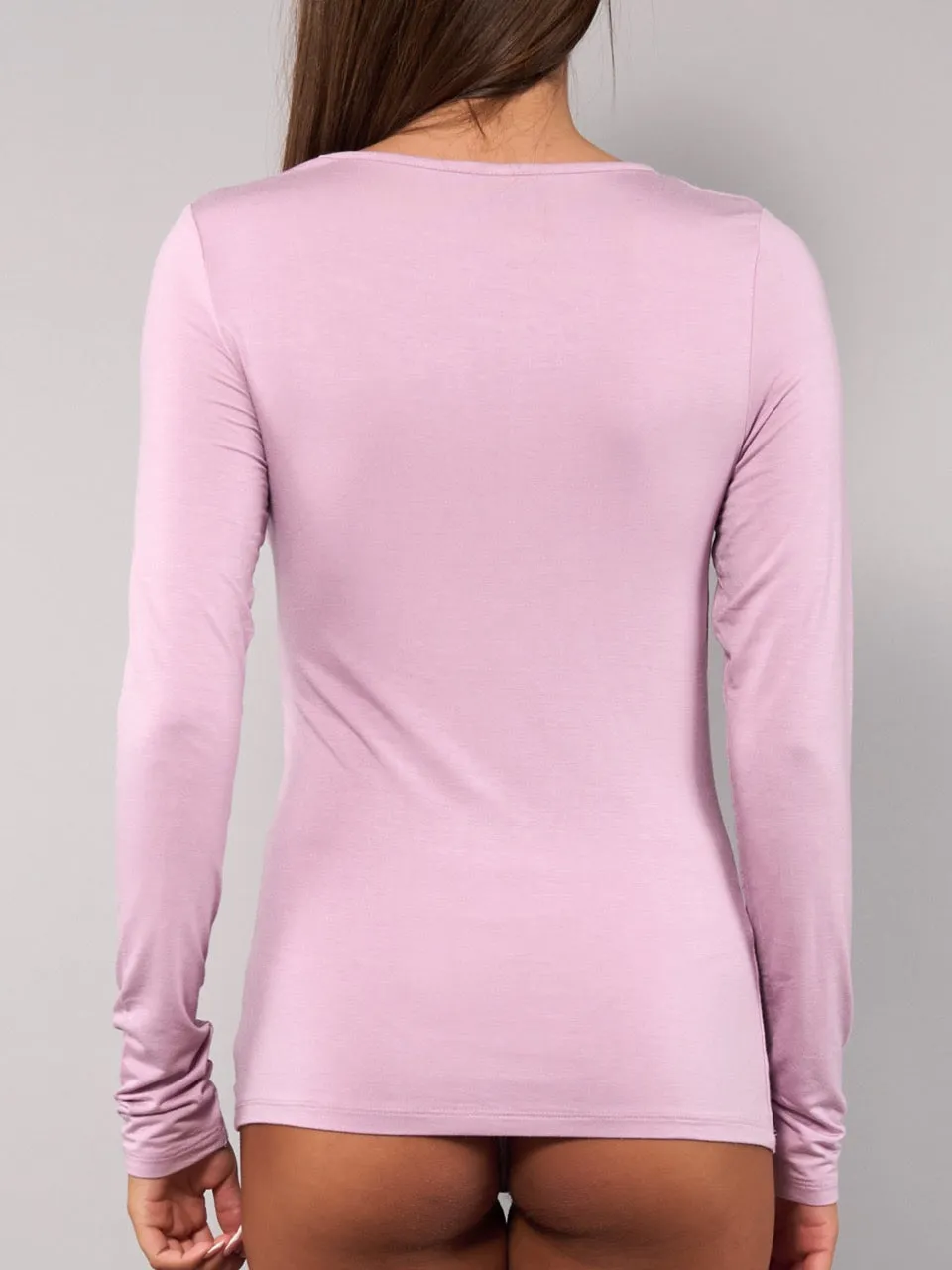 Si'èLei Today 6012 maglia modal malva scollo profondo