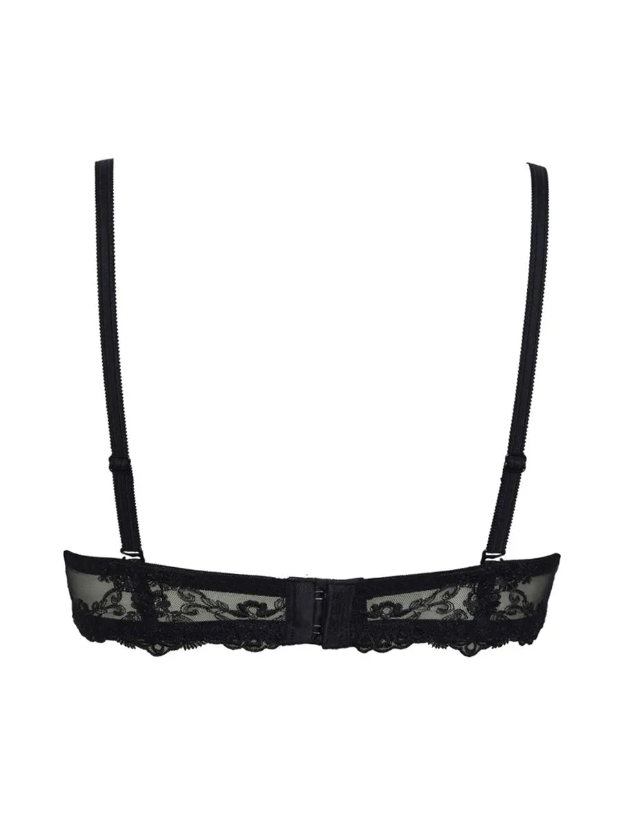Si'èLei Glam 1948 reggiseno fascia nero coppe graduate