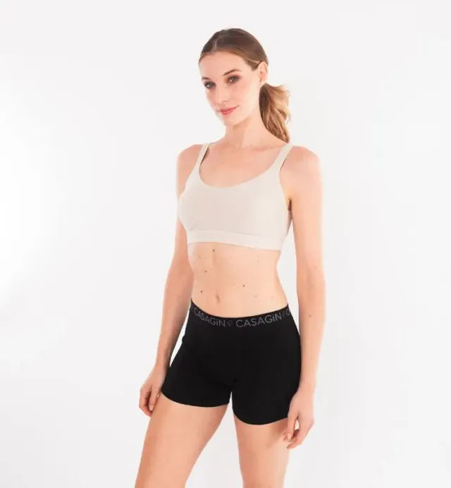 Casagin Notte e Giorno boxer mestruale cotone bio nero
