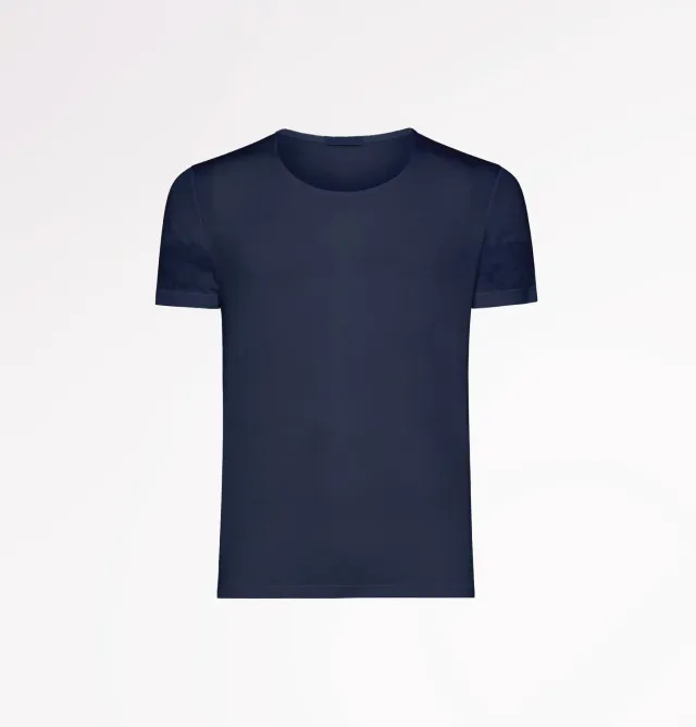 Casagin T shirt TENCEL Seta uomo nero manica corta