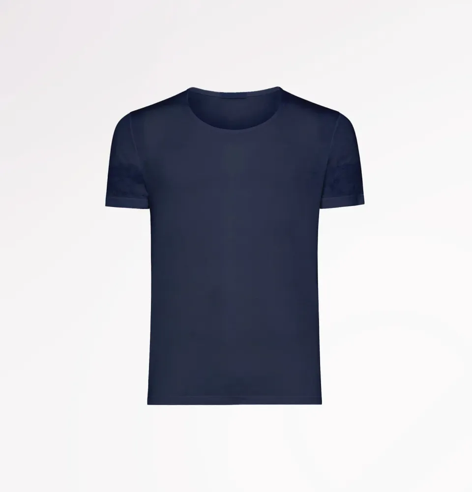 Casagin T shirt TENCEL Seta uomo nero manica corta