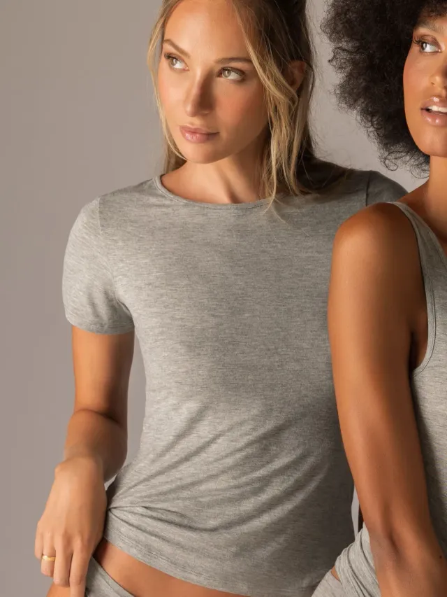 Si'èLei Today 6010 Maglia manica corta Grigio modal