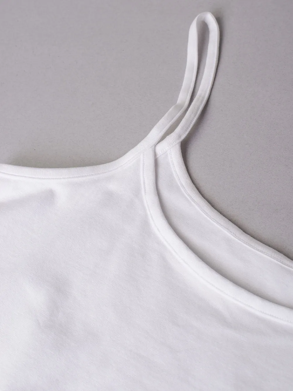 Si’èLei Natural Cotton 1432 canotta bianca cotone bio pizzo