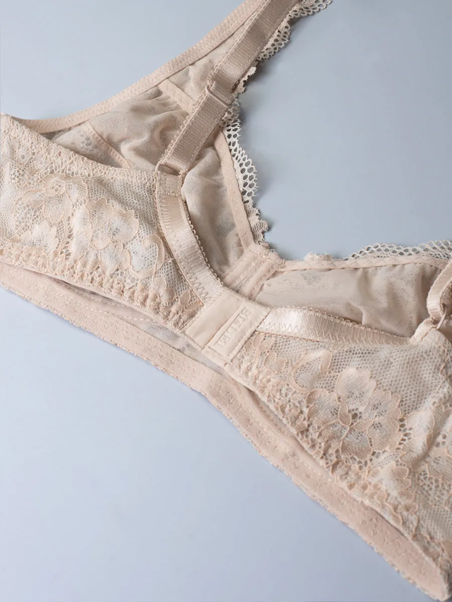 Si'èLei Wonder Lace 2440 reggiseno pizzo cipria senza ferretto