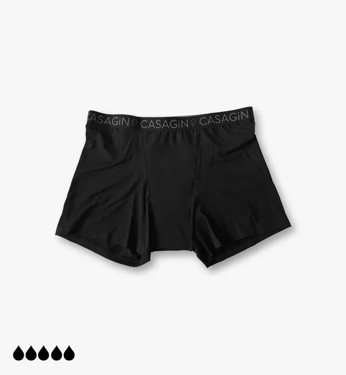 Casagin Notte e Giorno boxer mestruale cotone bio nero
