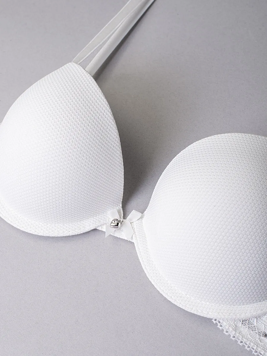 Si'èLei Darling 1874 reggiseno push-up bianco latte jacquard