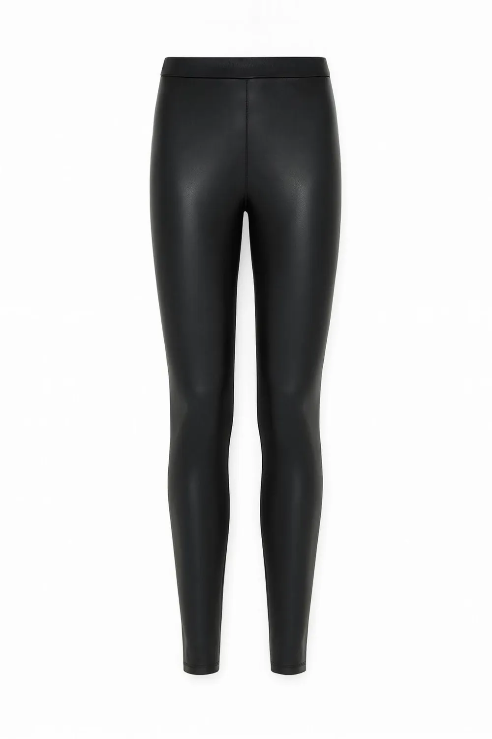 Rossoporpora Leggings lungo nero effetto pelle termico
