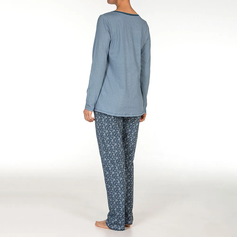 Janira Flow Lines pigiama donna manica lunga cotone