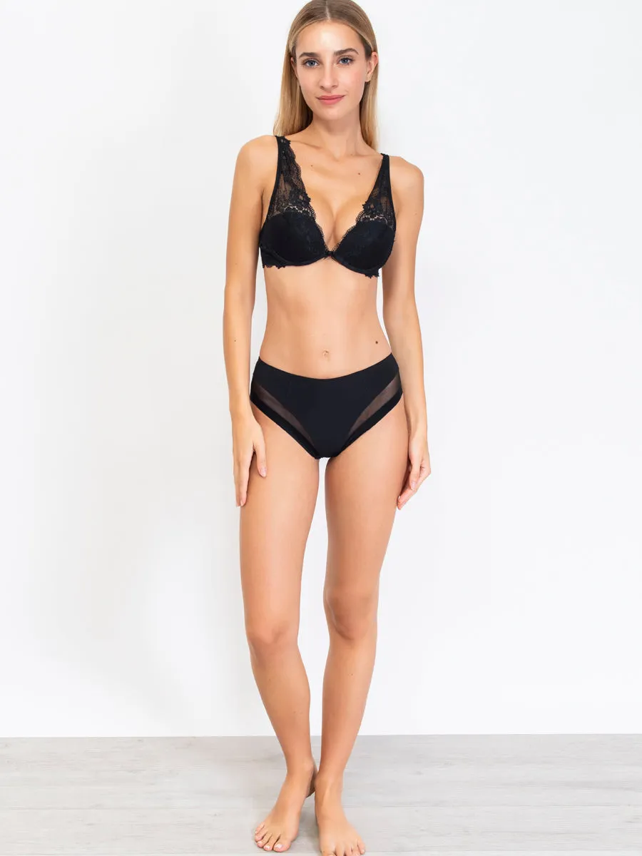 Si'èLei Everybody 1865 slip alto nero modellante