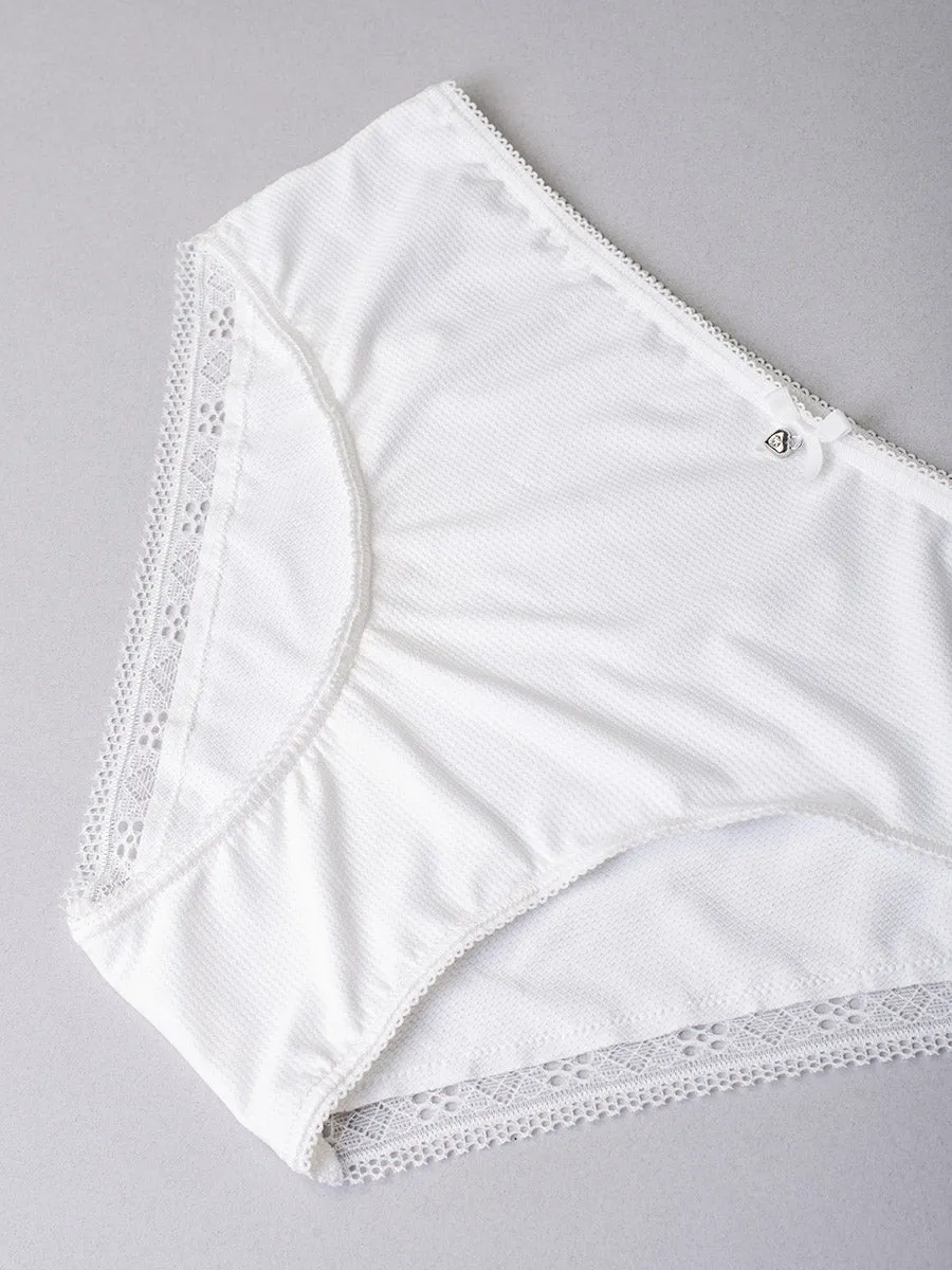 Si'èLei Darling 1879 Slip Alto Bianco Latte Jacquard