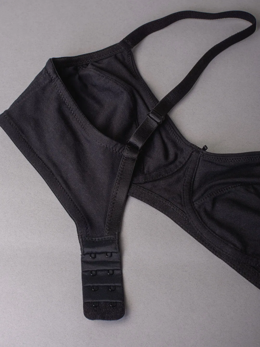 Si'èLei Natural Cotton 1440 Reggiseno Nero cotone bio