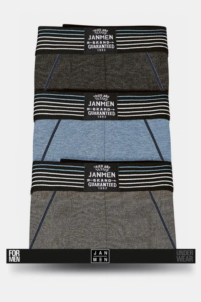 Janira Linear Vigor slip uomo cotone pack 3 pezzi