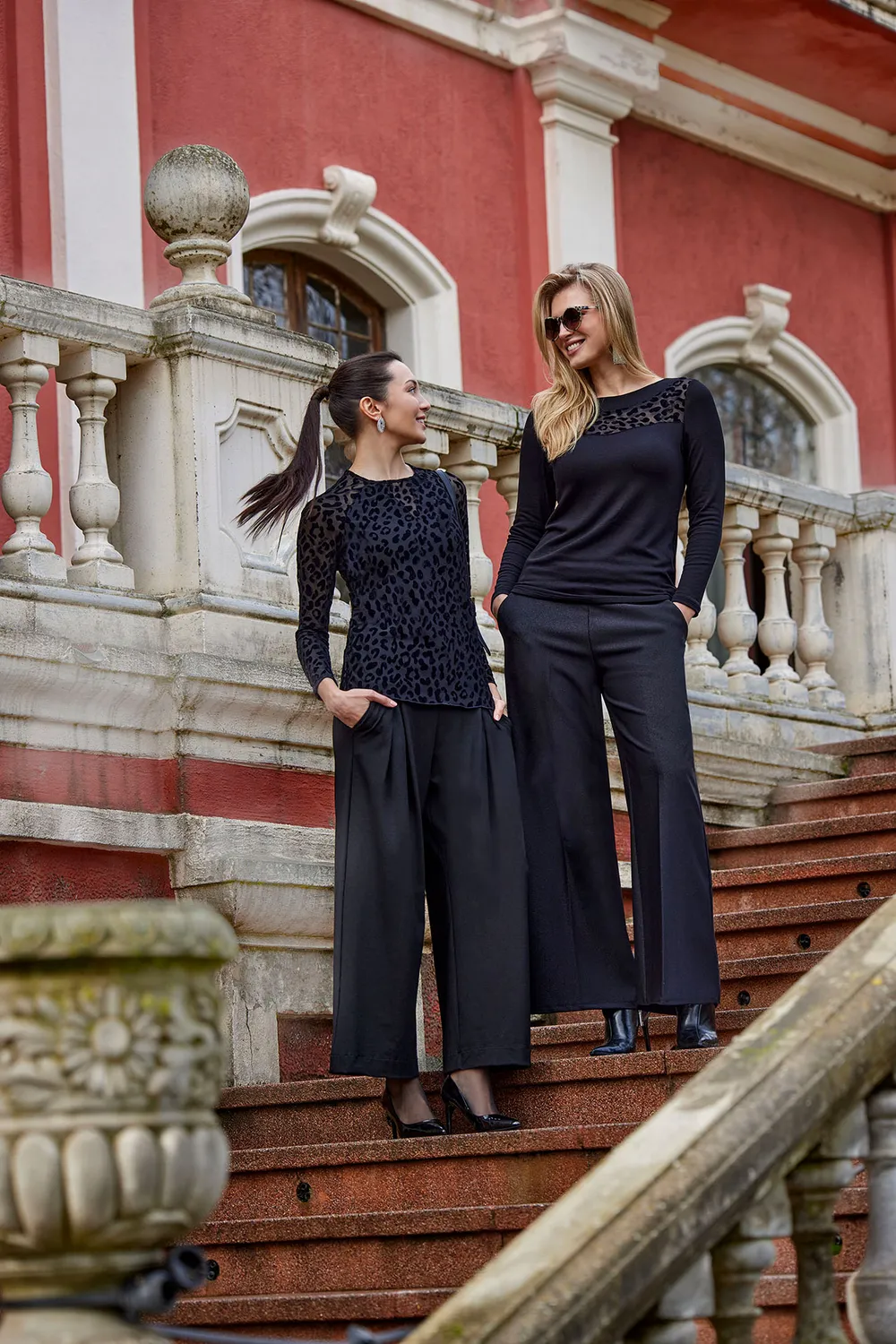 Janira Black Leopard maglia manica lunga maculata