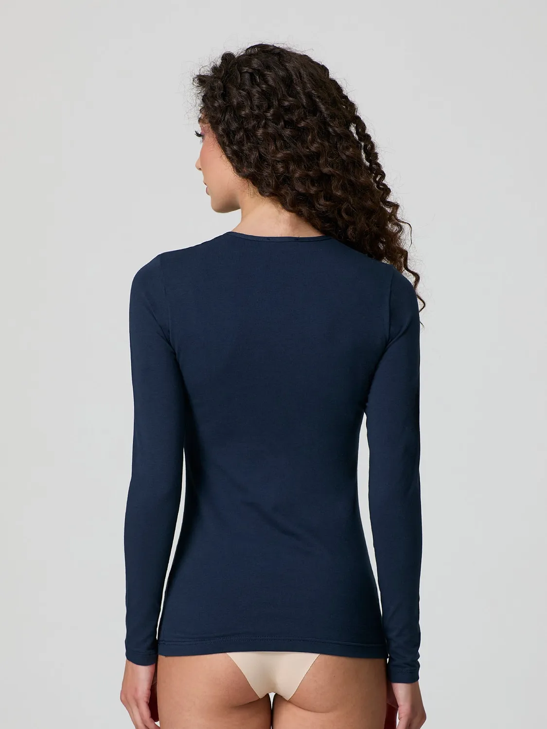 Jadea Basic 4055 maglia manica lunga cotone elasticizzato
