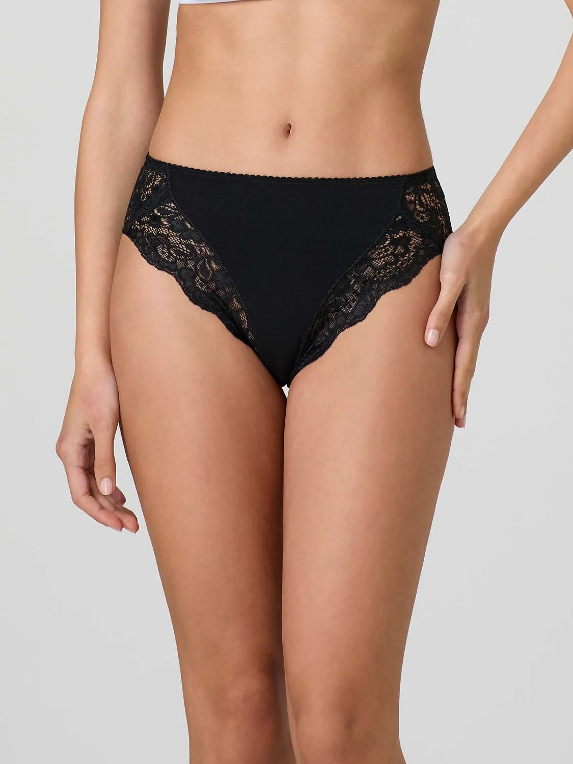 Jadea Basic 530 slip cotone modal pizzo bianco