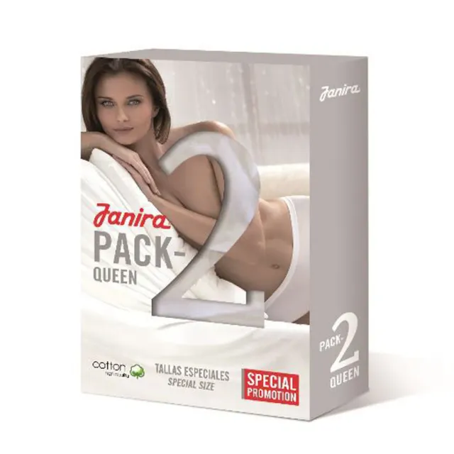 Janira Esencial Queen pack 2 slip cotone elasticizzato