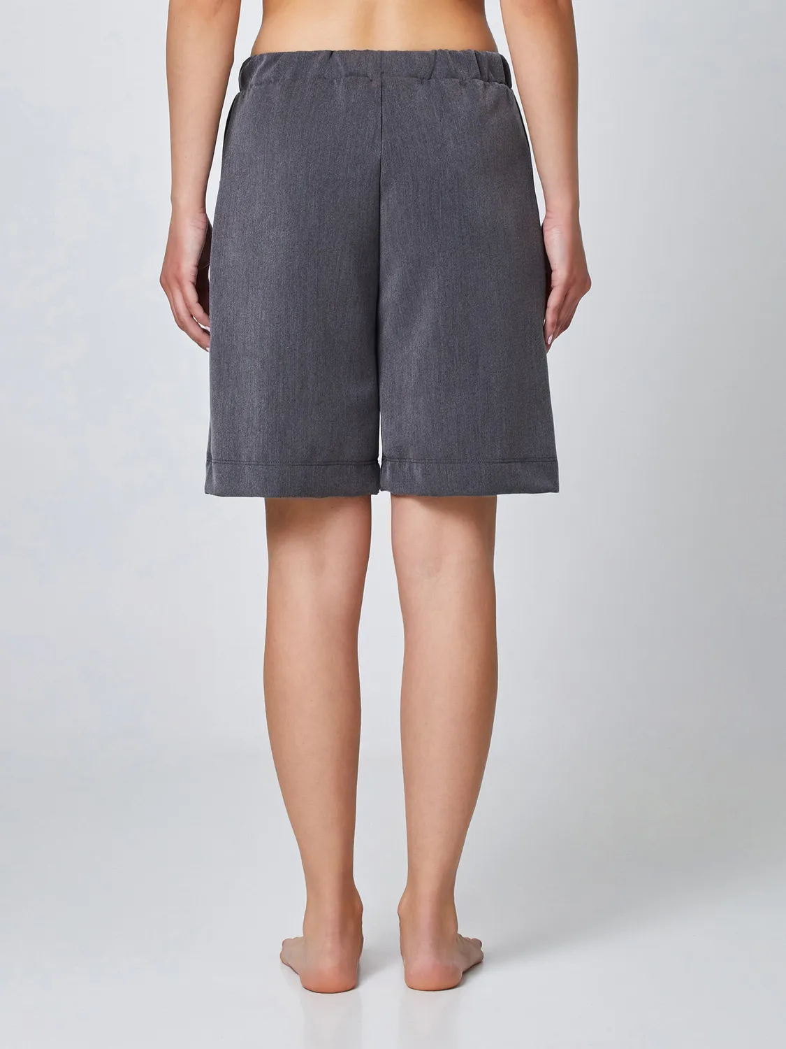 Jadea 4016 Bermuda Donna Antracite Effetto Lana